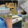 Stainless Steel Boat Ladder, Telescopic Folding Ladder for Swim Pool/Boat/Pontoon, 4 Step Stainless Steel Sub-Platform Sliding Board for Boarding Boat Telescopic Ladder with Extra-Wide Steps view 3