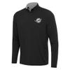 Antigua Men's Black/Gray Miami Dolphins Content Quarter-Zip Pullover Top view 1