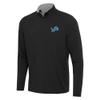 Antigua Men's Black/Gray Detroit Lions Content Quarter-Zip Pullover Top view 1