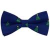 Branduce Navy Blue Christmas Bow Tie for Men Silk Woven Festival Theme Bow tie Christmas Tree Pattern Mens Bowties (BB08-19)