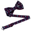 Branduce Burgundy Navy Christmas Bow Tie for Men Silk Woven Festival Theme Bow tie Christmas Snow Reindeer Pattern Mens Bowties (BB08-17) view 3