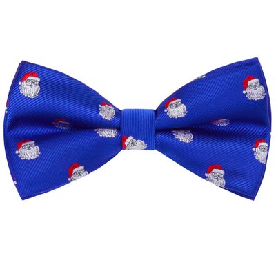 Branduce Royal Blue Christmas Bow Tie for Men Silk Woven Festival Theme Bow tie Christmas Men Pattern Mens Bowties (BB08-13)