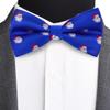 Branduce Royal Blue Christmas Bow Tie for Men Silk Woven Festival Theme Bow tie Christmas Men Pattern Mens Bowties (BB08-13) view 2