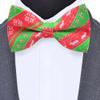 Branduce Red Green Christmas Bow Tie for Men Silk Woven Festival Theme Bow tie Christmas Pattern Mens Bowties (BB08-26) view 2