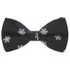 Branduce Black Christmas Bow Tie for Men Silk Woven Festival Theme White Snow Bow tie Christmas Pattern Mens Bowties (BB08-39)