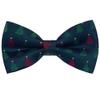 Branduce Christmas Bow Tie for Men Silk Woven Green Red Navy Festival Theme Bow tie Christmas Tree Pattern Men Bowties (BB08-05)