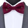 Branduce Christmas Bow Tie for Men Silk Woven Burgundy Festival Theme Bow tie Snow Men Bowties (BB08-03) view 2