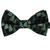 Branduce Black Green Christmas Bow Tie for Men Silk Woven Festival Theme Bow tie Christmas Pattern Mens Bowties (BB08-27) view 1