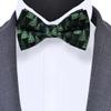 Branduce Black Green Christmas Bow Tie for Men Silk Woven Festival Theme Bow tie Christmas Pattern Mens Bowties (BB08-27) view 2