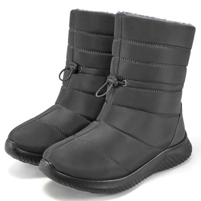 Alicegana Womens Winter Snow Boots Waterproof Warm Fur Lined Mid Calf Comfortable Non Slip Booties for Outdoor Walking