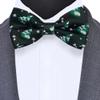 Branduce Christmas Bow Tie for Men Silk Woven Olive Green Festival Theme Bow tie Christmas Tree Pattern Men Bowties (BB08-09) view 2