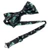 Branduce Christmas Bow Tie for Men Silk Woven Olive Green Festival Theme Bow tie Christmas Tree Pattern Men Bowties (BB08-09) view 3