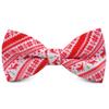 Branduce Red Christmas Bow Tie for Men Silk Woven Festival Theme Bow tie Christmas Reindeer Pattern Mens Bowties (BB08-25) view 1