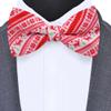 Branduce Red Christmas Bow Tie for Men Silk Woven Festival Theme Bow tie Christmas Reindeer Pattern Mens Bowties (BB08-25) view 2