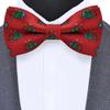 Branduce Christmas Bow Tie for Men Silk Woven Festival Theme Red Bow tie Christmas Tree Pattern Mens Bowties (BB08-23) view 2