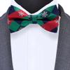 Branduce Red Green Christmas Bow Tie for Men Silk Woven Festival Theme Plaid Bow tie Christmas Pattern Mens Bowties (BB08-32) view 2