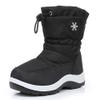 Ahannie Boys Snow Boots Toddler Kids Winter Boots Water Resistant Warm Side Zipper Shoes(Toddler/Little Kid) (Black-9) view 1