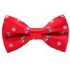 Branduce Red Christmas Bow Tie for Men Silk Woven Festival Theme Bow tie Christmas Snow Pattern Mens Bowties (BB08-37)