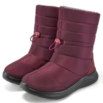 Alicegana Womens Winter Snow Boots Waterproof Warm Fur Lined Mid Calf Comfortable Non Slip Booties for Outdoor Walking