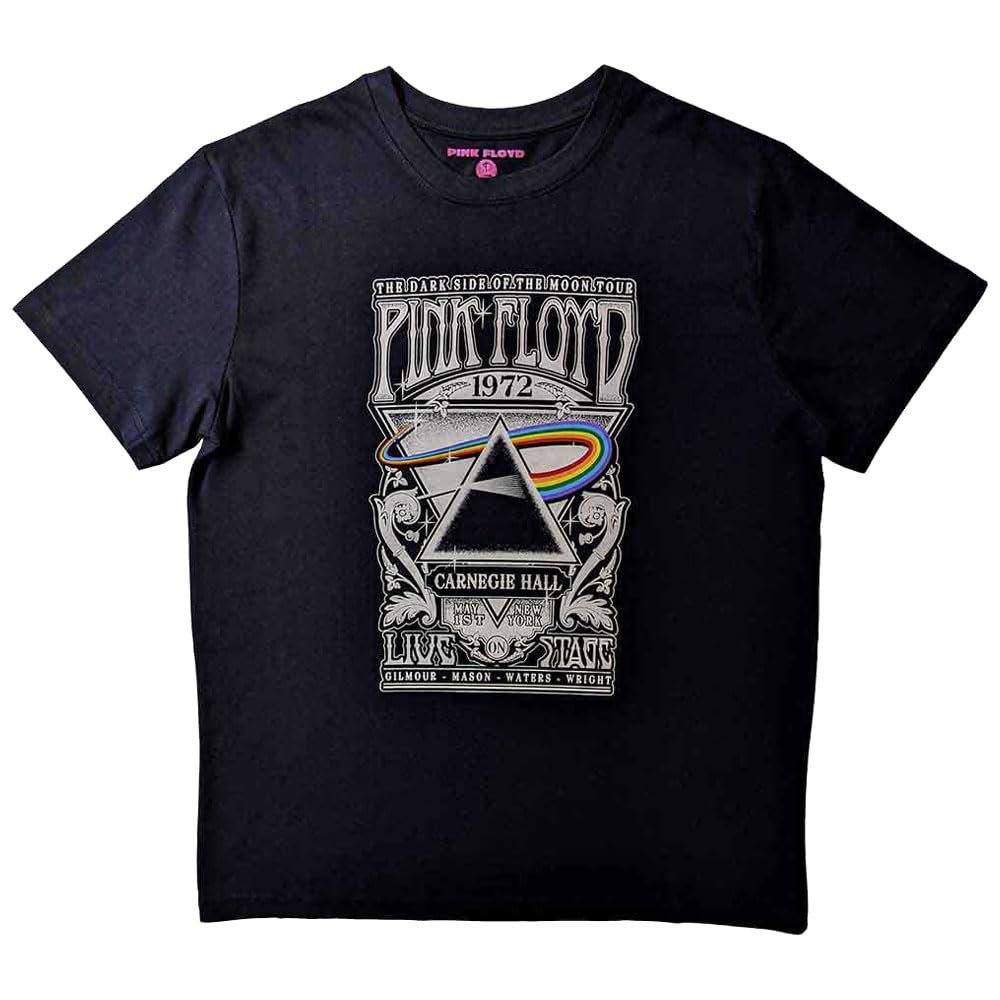 Pink Floyd Carnegie Hall Poster Kids T Shirt Size X-Small (3/4 Yrs) Black