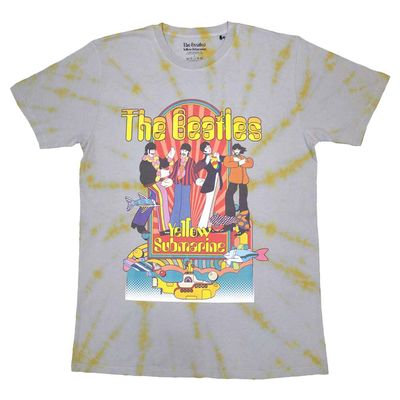 The Beatles Yellow Submarine Band and Fish Dye Wash T Shirt Size XXL
