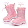 Ahannie Girls Snow Boots Toddler Kids Winter Boots Water Resistant Warm Side Zipper Shoes(Toddler/Little Kid) (Pink-7) view 4