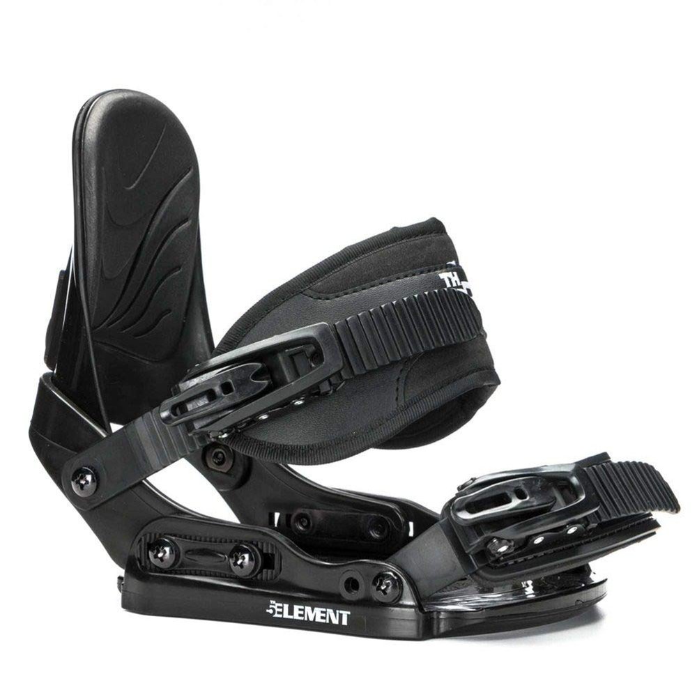 5th Element Stealth Jr Snowboard Bindings for Kids. Universal bindings disc and Hardware for Beginner to Intermediate Snowboard All-Mountain. (Black, JR 1-5)