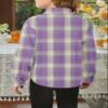 SELINK Girls Long Sleeve Flannel Shirt Kids Buffalo Plaid Button Down Shirt Casual Cute Flannel Blouse Tops Purple XL view 3