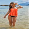 AI'MAGE Sarong Wraps for Women Swimsuit Coverup Sheer Beach Bathing Suit Chiffon Cover Up Skirt for Swimwear S-3XL Orange view 2