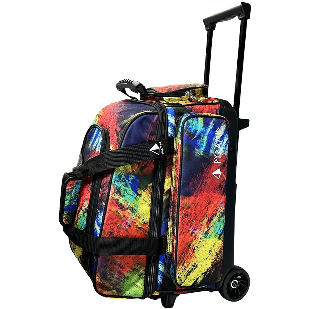 Pyramid Path Pro Deluxe Double Roller Bowling Bag (Paint Splash)
