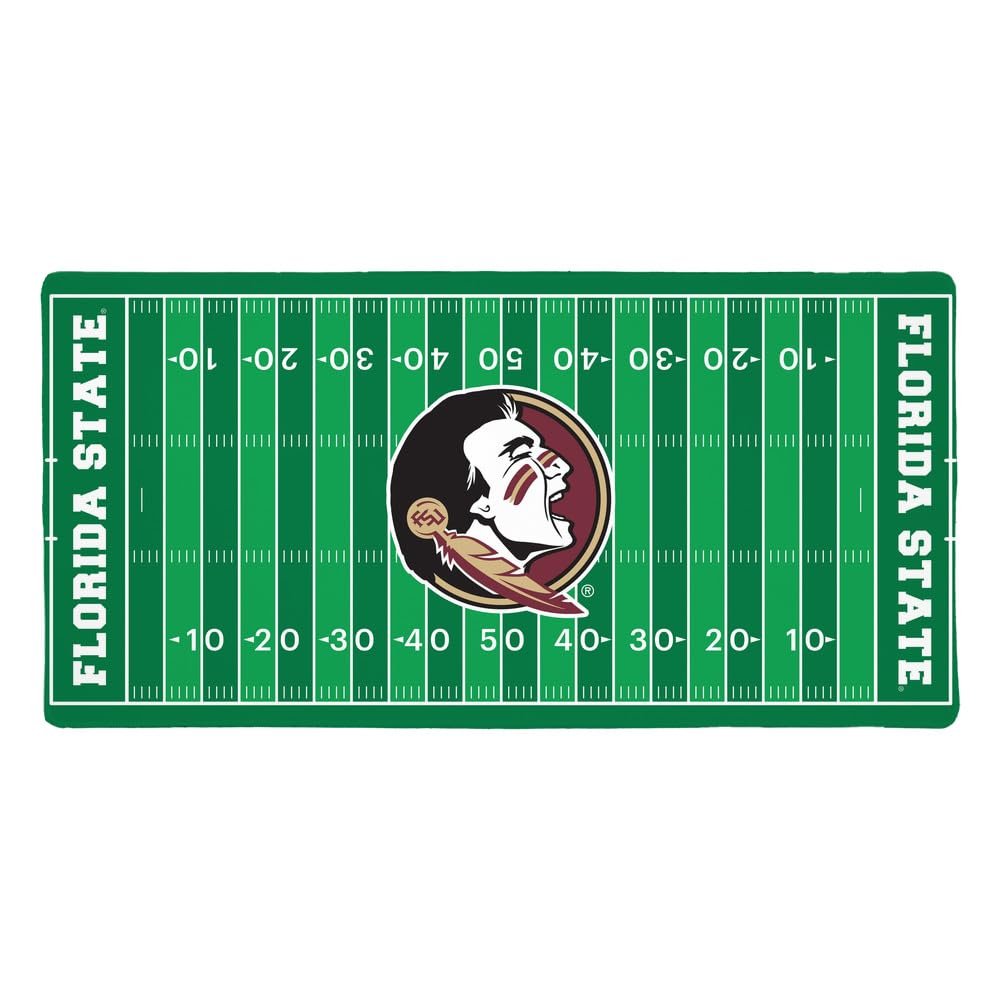 Florida State University FSU Seminoles Football Large Gaming Mouse Pad Desk Mat with Stitched Edges, Non-Slip Base for Gamer, Home and Office, 31.5 x 15.7