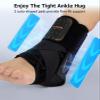 WHCOOL Slim-Fit Ankle Brace for Sprained Ankle, Quick Lace Up Ankle Support for Women Men With 2 Auto-Shaped Pads, Air Fabric Cool Ankle Stabilizer for Injury Recover, Running,Sports, L(13-14) view 2