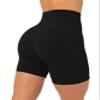 PAVOI ACTIVE Buttery Soft Yoga Workout Shorts for Women - High Waisted Butt Sculpting 6" Gym Biker Shorts - FlexFlow - XX-Small, Black view 1
