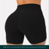 PAVOI ACTIVE Buttery Soft Yoga Workout Shorts for Women - High Waisted Butt Sculpting 6" Gym Biker Shorts - FlexFlow - XX-Small, Black view 3
