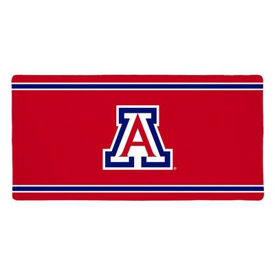 University of Arizona Wildcats Primary Logo Stripes Large Gaming Mouse Pad Desk Mat with Stitched Edges, Non-Slip Base for Gamer, Home and Office, 31.5 x 15.7