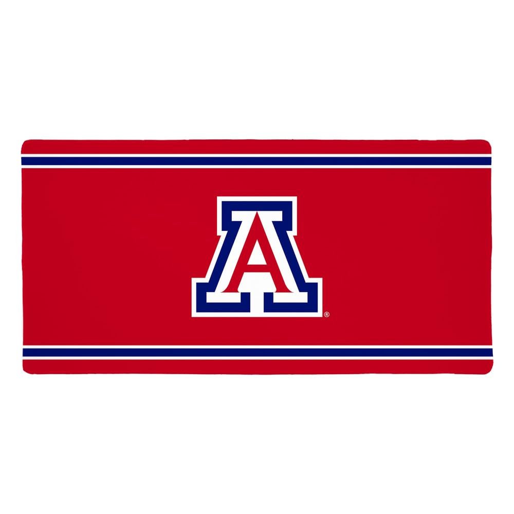 University of Arizona Wildcats Primary Logo Stripes Large Gaming Mouse Pad Desk Mat with Stitched Edges, Non-Slip Base for Gamer, Home and Office, 31.5 x 15.7