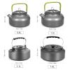 1.1L Camping Kettle, Aluminum Teapot, Portable Coffee Pot, Camping Picnic Stove Top, Compact Lightweight Water Kettle, with Mesh Bag for Bushcraft and Outdoor Campfire, Hiking (-H10021) view 3