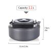 1.1L Camping Kettle, Aluminum Teapot, Portable Coffee Pot, Camping Picnic Stove Top, Compact Lightweight Water Kettle, with Mesh Bag for Bushcraft and Outdoor Campfire, Hiking (-H10021) view 4