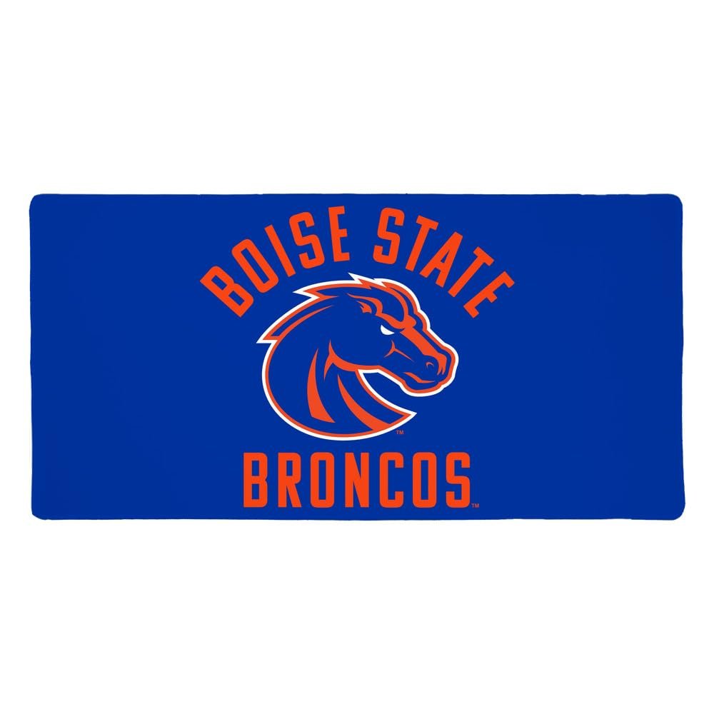 Boise State University BSU Broncos Logo Large Gaming Mouse Pad Desk Mat with Stitched Edges, Non-Slip Base for Gamer, Home and Office, 31.5 x 15.7