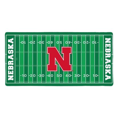 University of Nebraska Cornhuskers Football Large Gaming Mouse Pad Desk Mat with Stitched Edges, Non-Slip Base for Gamer, Home and Office, 31.5 x 15.7