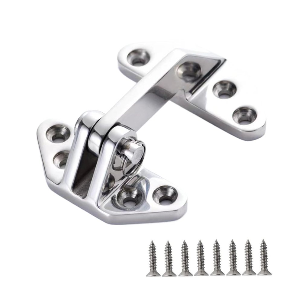 Vleant 316 Stainless Steel Hatch Hinges (1 Pack) - 92 * 73mm Marine Grade Heavy-Duty Long Reach Door Hinges with Removable Pin & 8 Screws - Hardware for Boats, Yachts and RVs