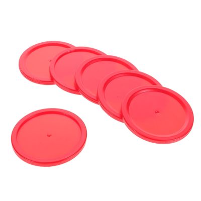 Anneome 6pcs Ice Hockey Pucks Plastic Table Hockey Pucks Replacement for Table Accessories Small Sturdy Smooth