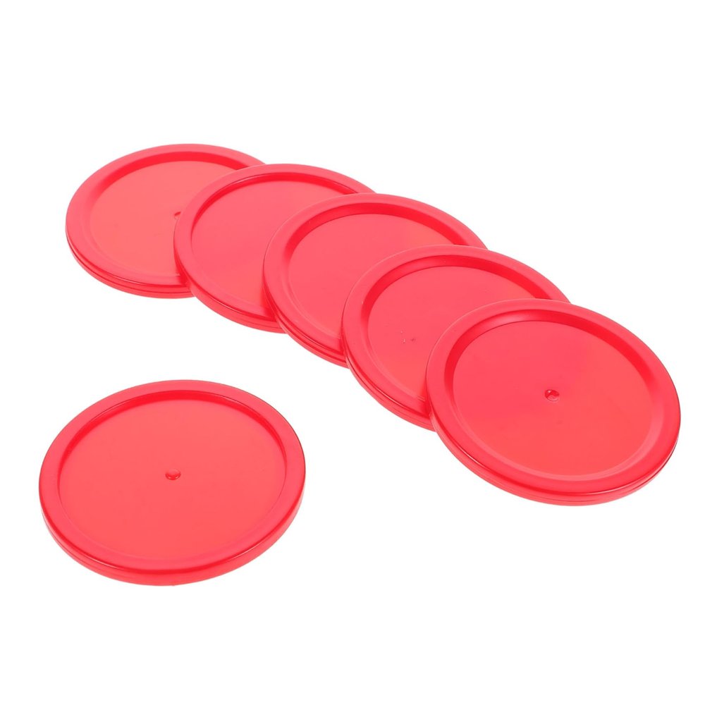 Anneome 6pcs Ice Hockey Pucks Plastic Table Hockey Pucks Replacement for Table Accessories Small Sturdy Smooth