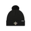 FOCO New Orleans Saints NFL Basic Primary Logo Pom Beanie - Black view 1