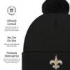 FOCO New Orleans Saints NFL Basic Primary Logo Pom Beanie - Black view 4