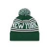 FOCO New York Jets NFL Primary Logo Stripe Pom Beanie - Dark Green view 2
