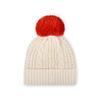 FOCO Cleveland Browns NFL Womens Primary Logo Cable Knit Pom Beanie - White view 2