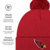 FOCO Arizona Cardinals NFL Basic Primary Logo Pom Beanie - Dark Red view 4