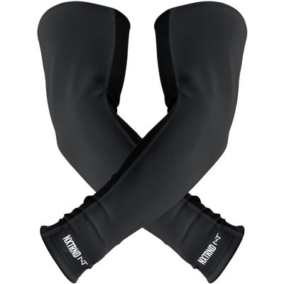 1 Pair Nxtrnd Compression Arm Sleeves for Men, Breathable Football, Basketball, Baseball Accessory, Adult & Kids (Youth, Black)
