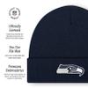 FOCO Seattle Seahawks NFL Basic Primary Logo Beanie - Navy view 3